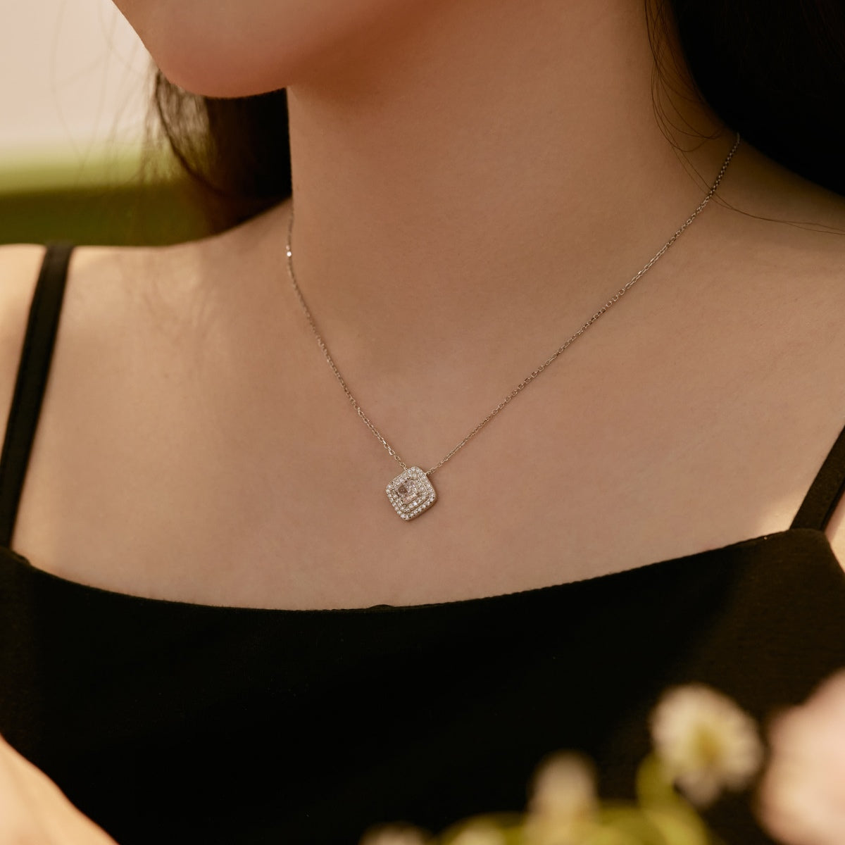 [Luxe Jewelry]Sparkling Asscher Cut Necklace