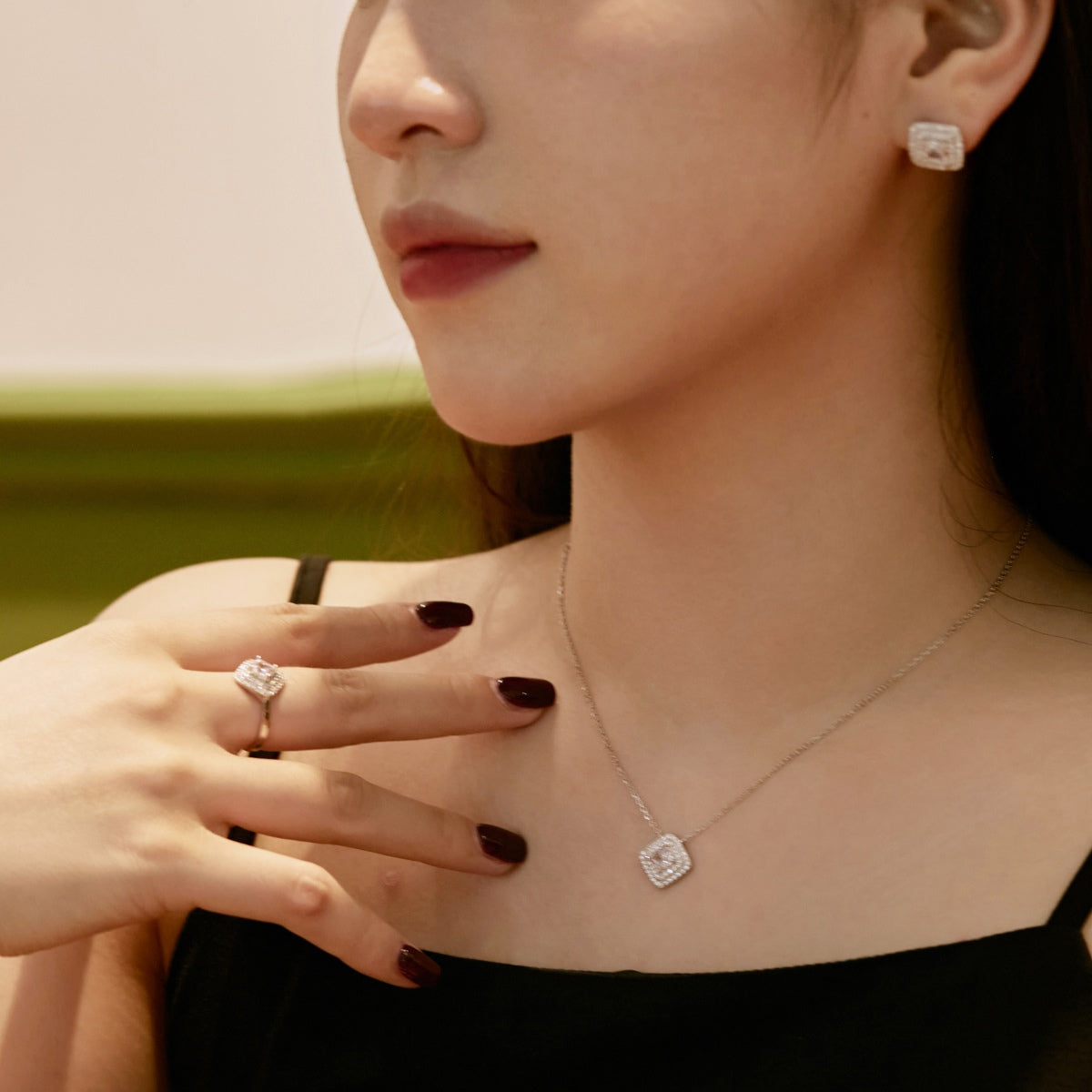 [Luxe Jewelry]Sparkling Asscher Cut Necklace