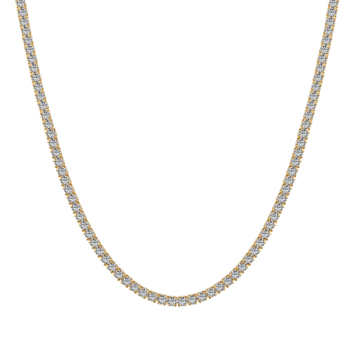 [Luxe Jewelry]Delicate Round Shape Tennis Necklace