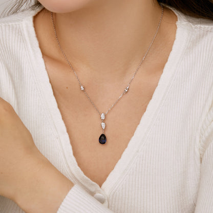 [Luxe Jewelry]Dazzling Pear Cut Necklace