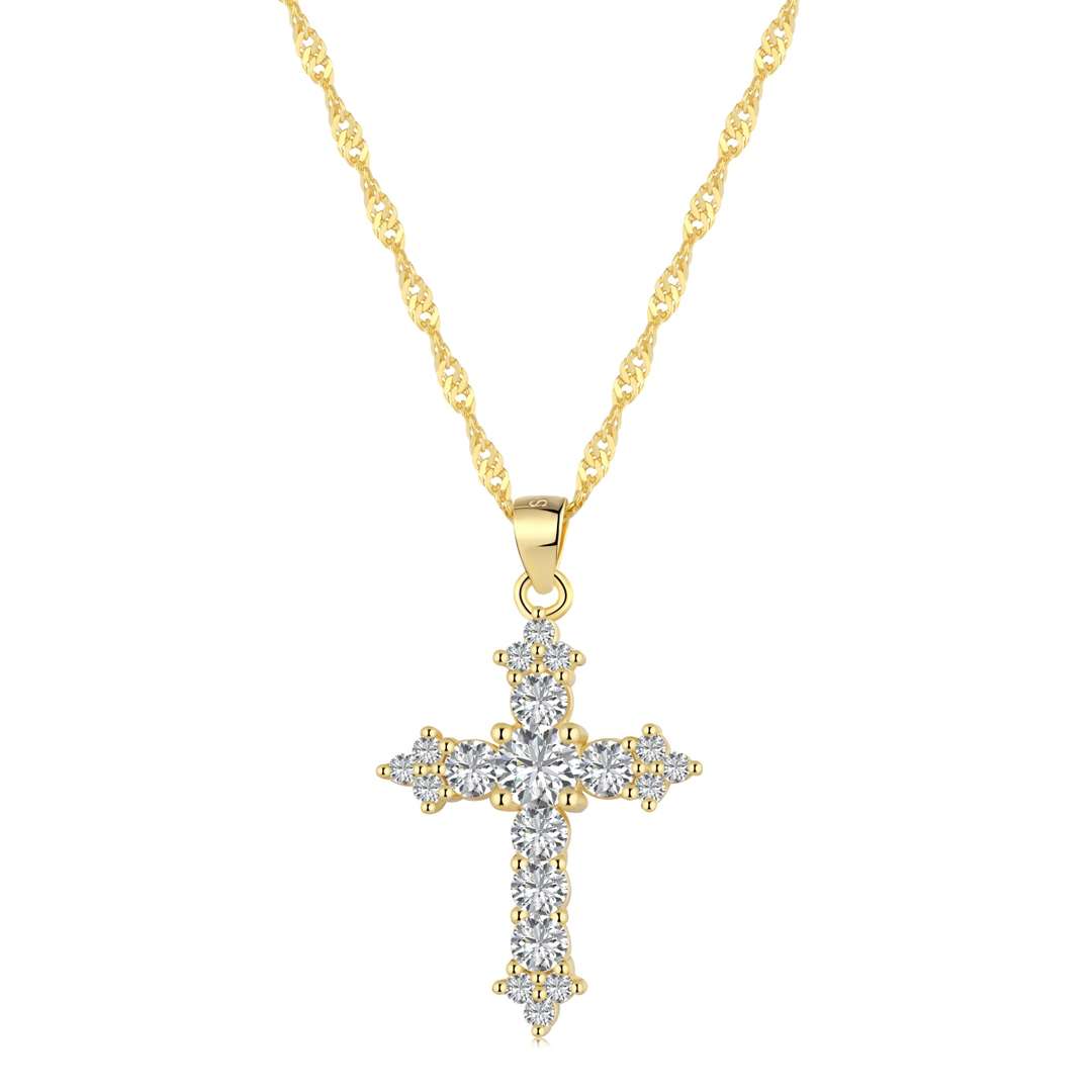 [Luxe Jewelry]Delicate Cross Shape Necklace