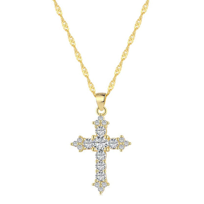 [Luxe Jewelry]Delicate Cross Shape Necklace