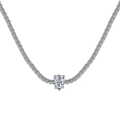 [Luxe Jewelry]1.0 carat Unique Pear Cut Tennis Necklace