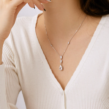 [Luxe Jewelry]Dazzling Pear Cut Necklace