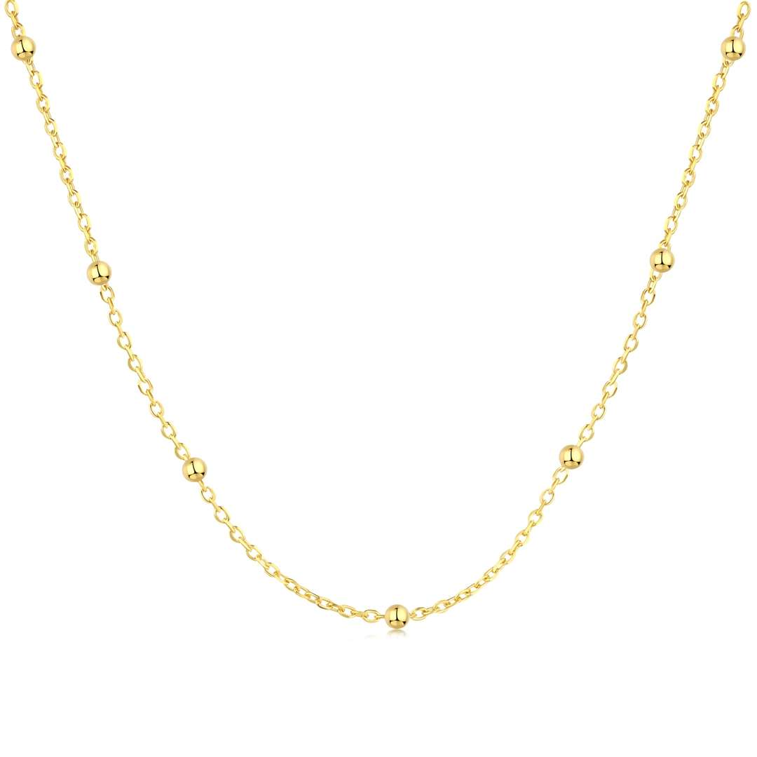 [Luxe Jewelry]Small Bead Clavicle Chain Simple Necklace