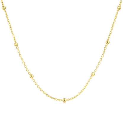 [Luxe Jewelry]Small Bead Clavicle Chain Simple Necklace