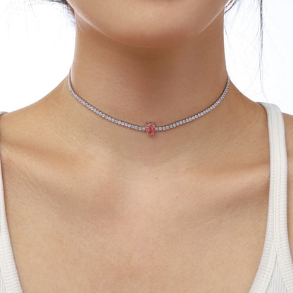 [Luxe Jewelry]1.0 carat Unique Pear Cut Tennis Necklace