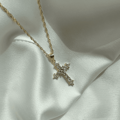 [Luxe Jewelry]Delicate Cross Shape Necklace