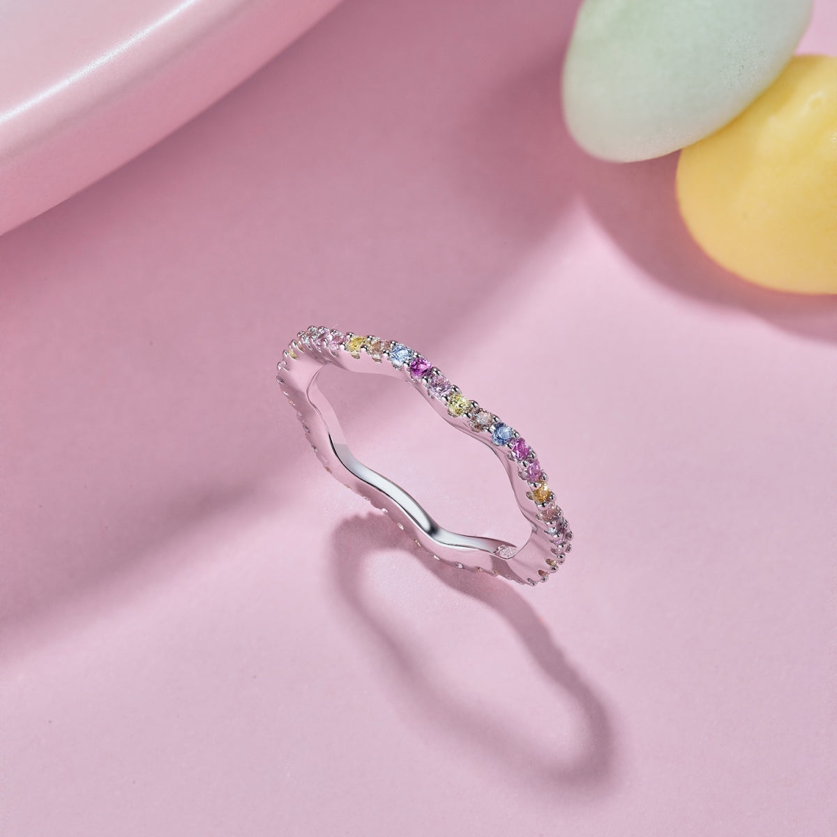 [Luxe Jewelry]Dainty Colorful Round Cut Party Ring