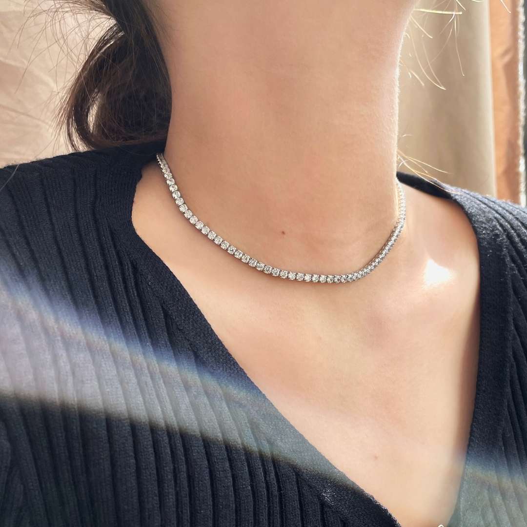 [Luxe Jewelry]Elegant Tennis Chain Necklace