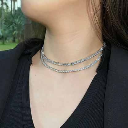 [Luxe Jewelry]Elegant Tennis Chain Necklace