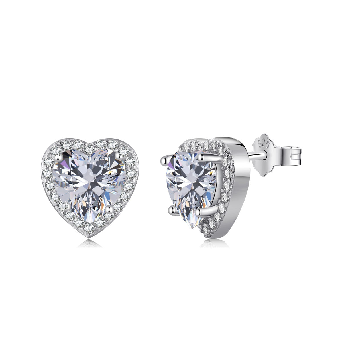 [Luxe Jewelry]Sparkling Heart Shape Lover Earrings