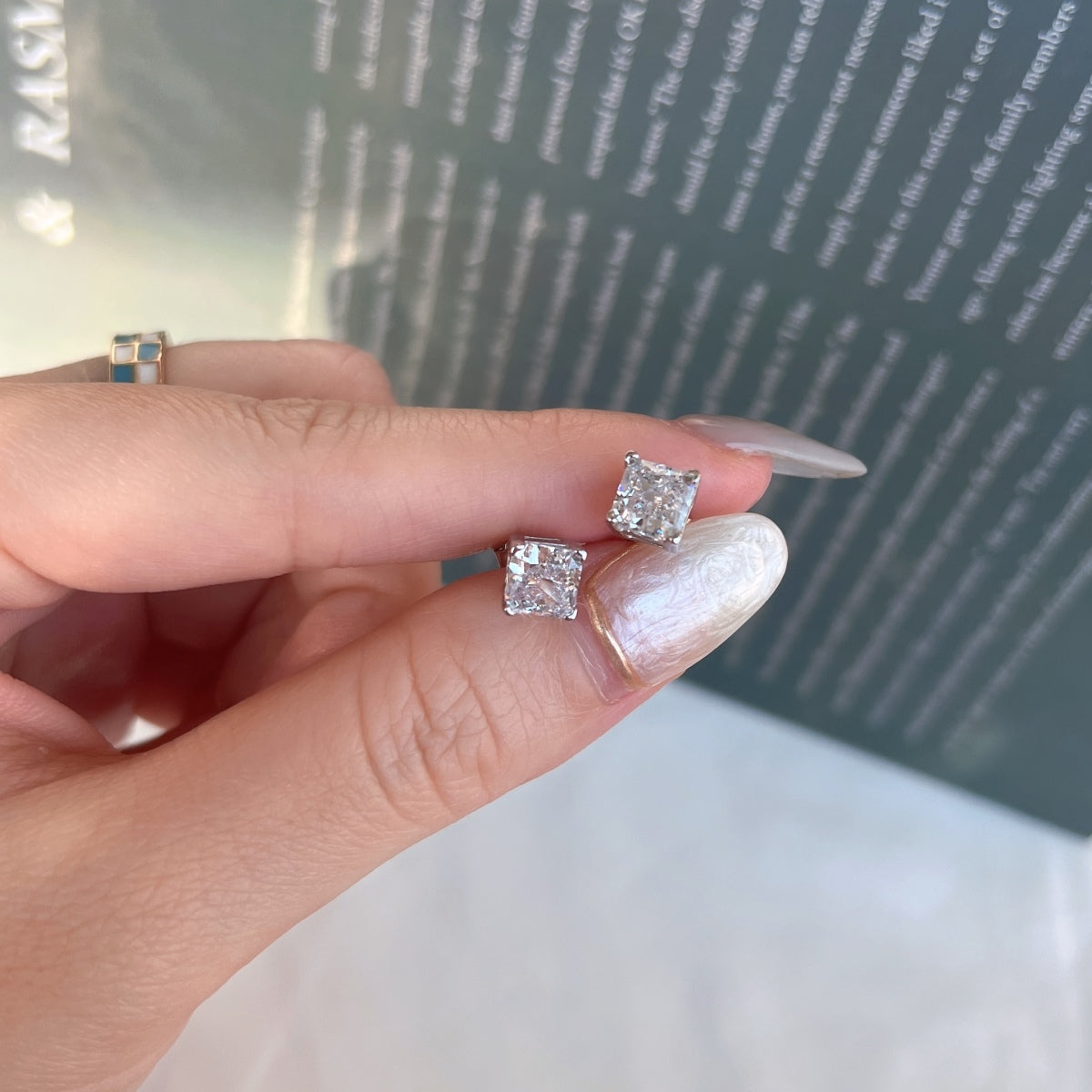 [Luxe Jewelry]1.0 Carat Radiant Princess Cut Wedding Earrings