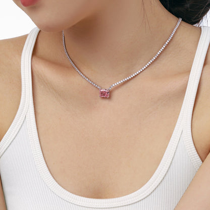 [Luxe Jewelry]4.0 Carat Elegant Radiant Cut Necklace