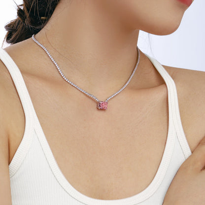 [Luxe Jewelry]4.0 Carat Elegant Radiant Cut Necklace