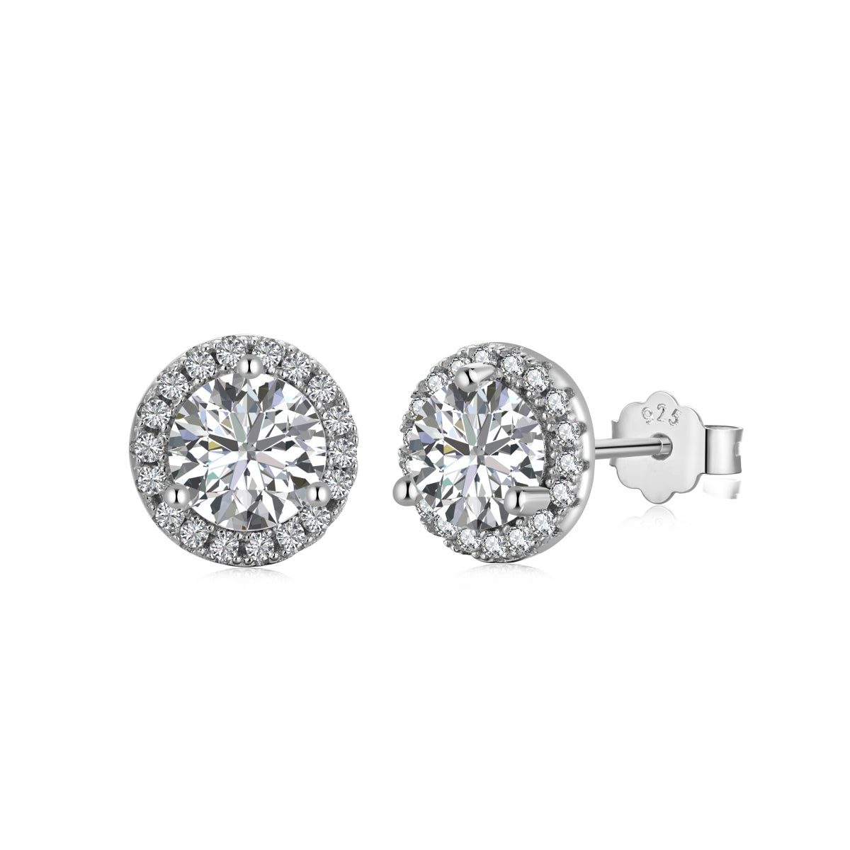 [Luxe Jewelry]Classic Princess Round Shape Earrings