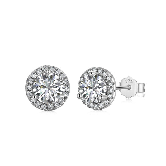 [Luxe Jewelry]Classic Princess Round Shape Earrings