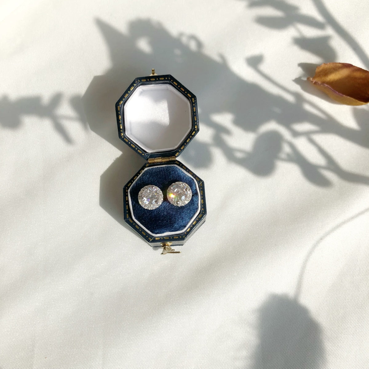 [Luxe Jewelry]Classic Princess Round Shape Earrings