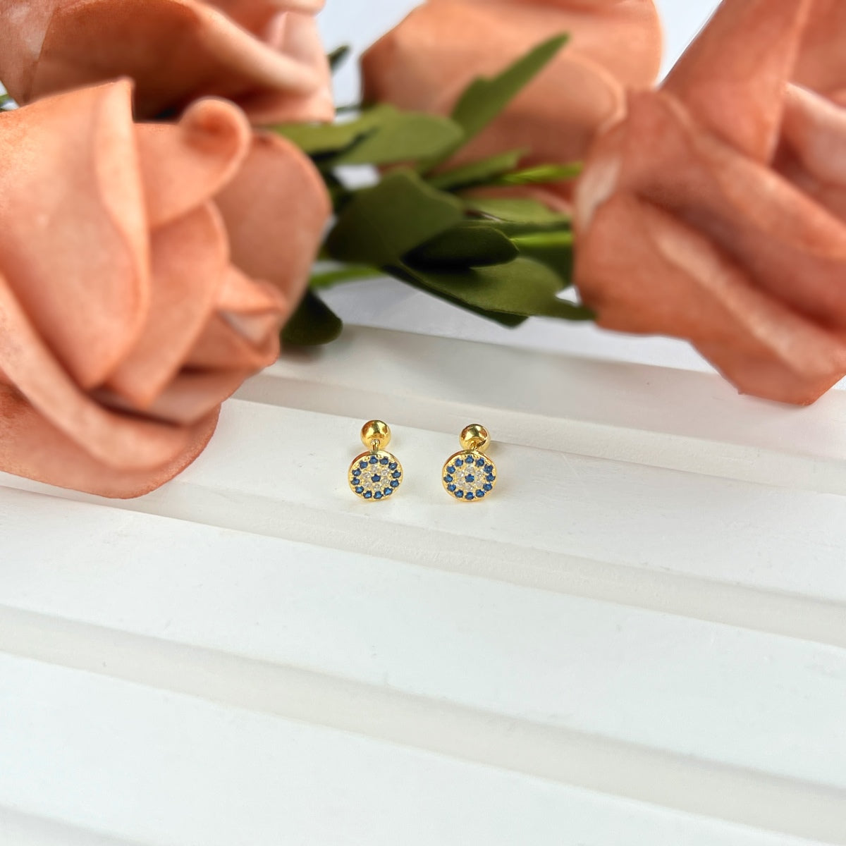 [Luxe Jewelry]Devil's Eye Ear Bone Nail Earrings