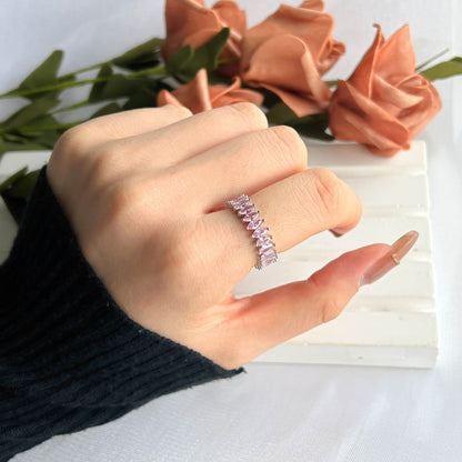 [Luxe Jewelry]Gorgeous Marquise Cut Tennis Ring