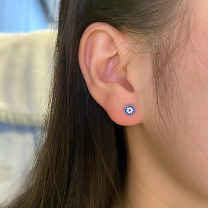[Luxe Jewelry]Devil's Eye Ear Bone Nail Earrings