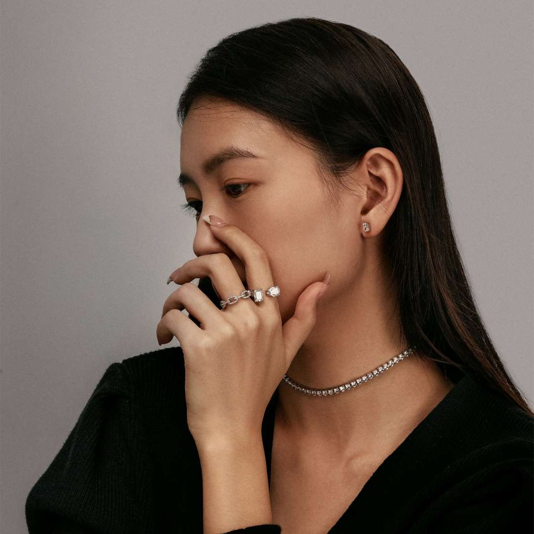 [Luxe Jewelry]Elegant Tennis Chain Necklace