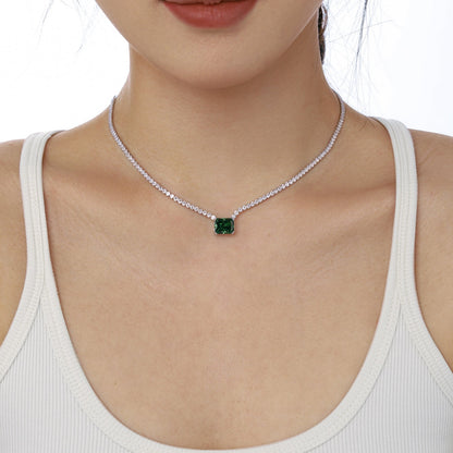 [Luxe Jewelry]4.0 Carat Elegant Radiant Cut Necklace