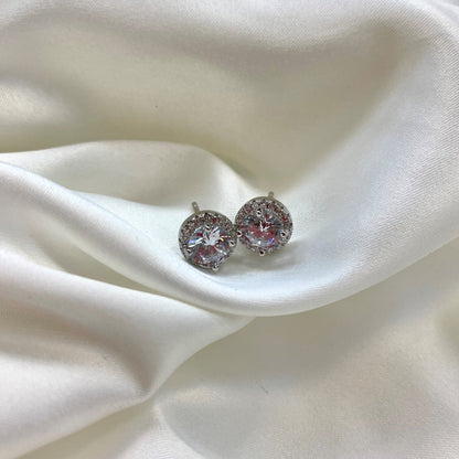 [Luxe Jewelry]Classic Princess Round Shape Earrings