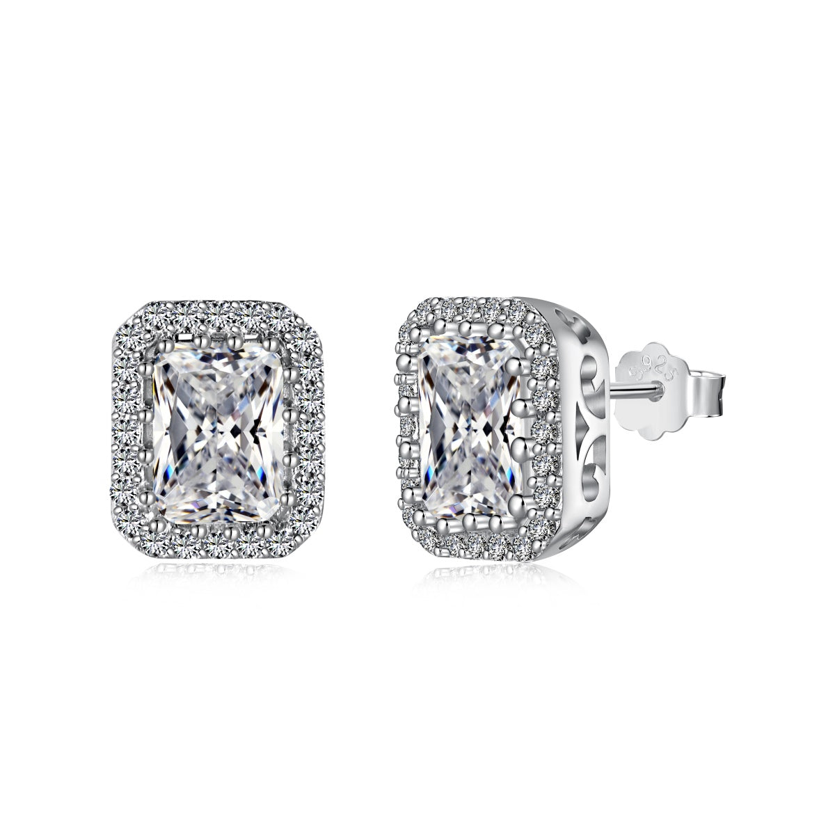 [Luxe Jewelry]1.0 Carat Luxurious Dainty Emerald Cut Daily Earrings