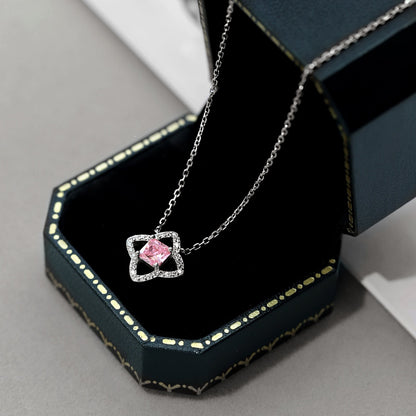 [Luxe Jewelry]Exquisite Flower Shape Princess Cut Necklace