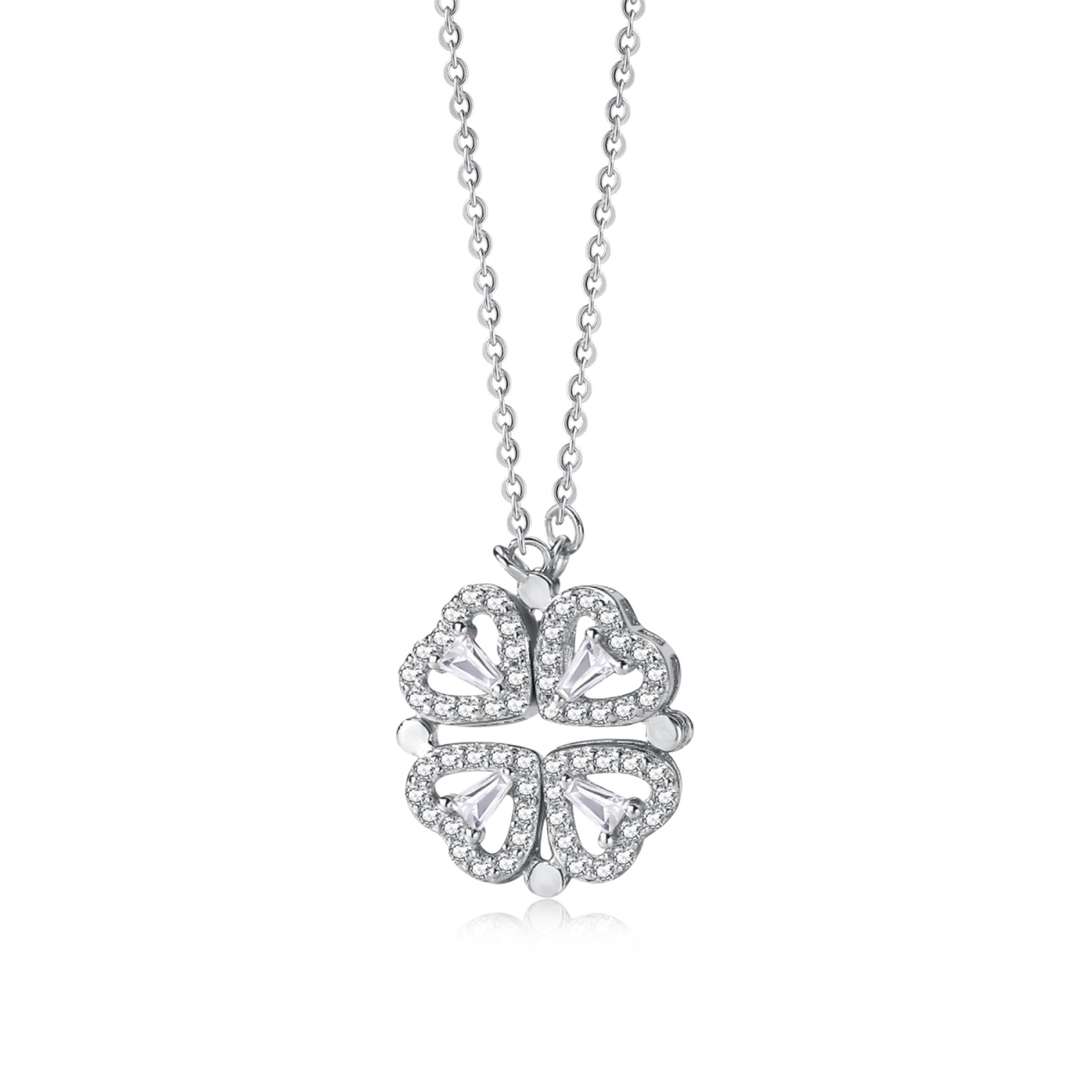 [Luxe Jewelry]Ornate Heart Cut Flower Shape Necklace