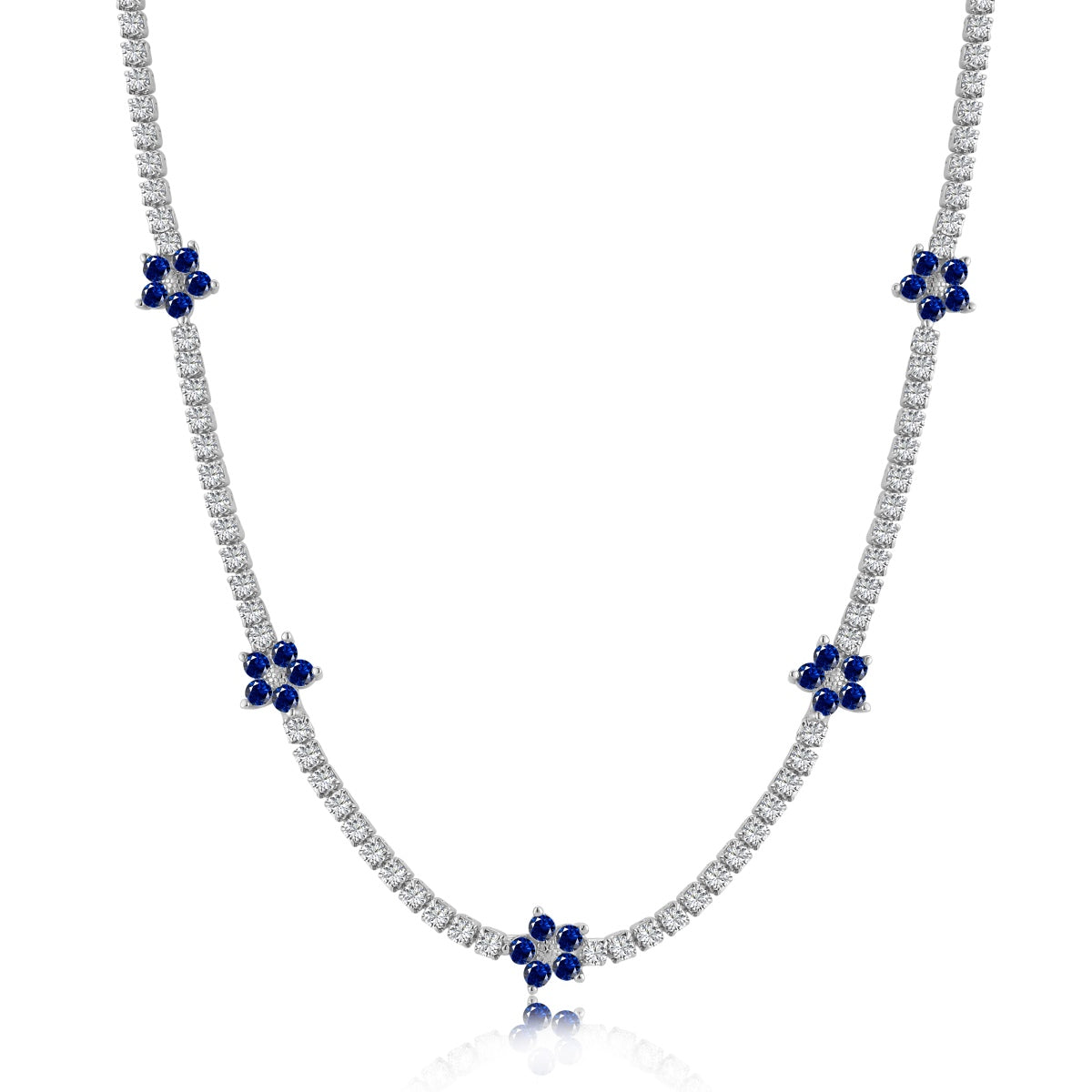 [Luxe Jewelry]Luxurious Colorful Flower Tennis Necklace