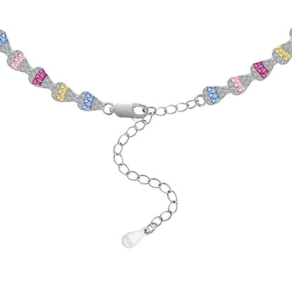 [Luxe Jewelry]Radiant Colorful Rainbow Necklace