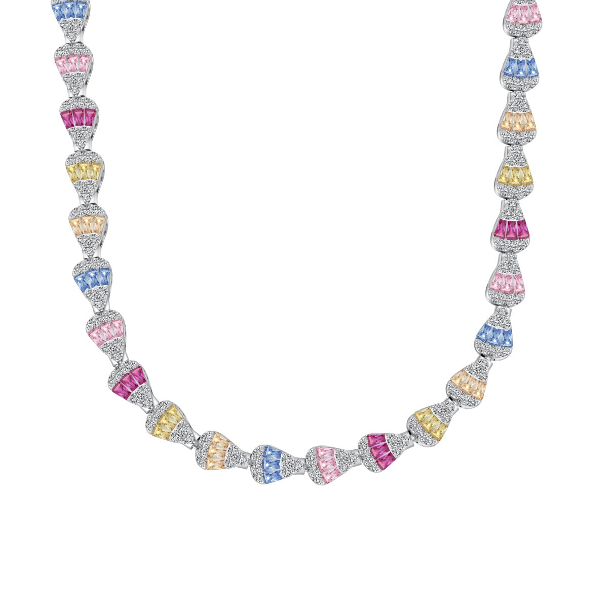 [Luxe Jewelry]Radiant Colorful Rainbow Necklace