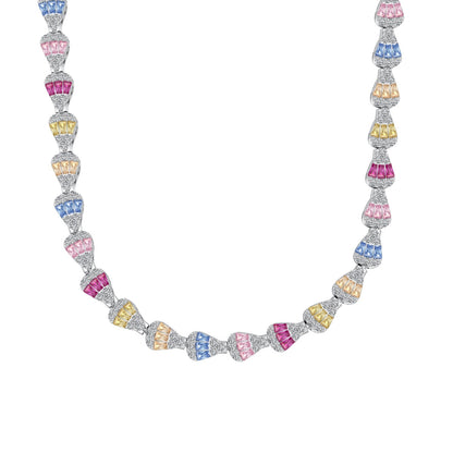 [Luxe Jewelry]Radiant Colorful Rainbow Necklace