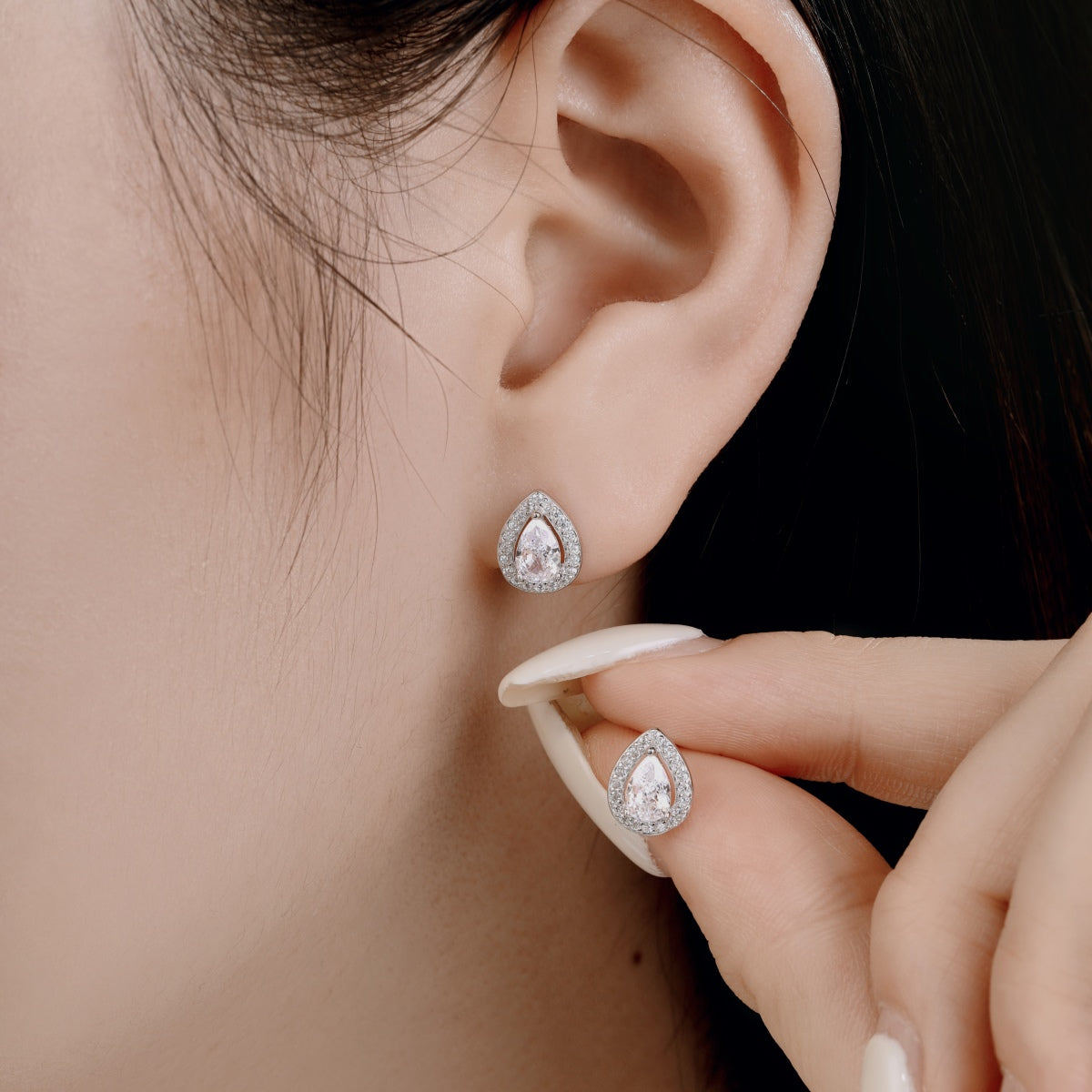 [Luxe Jewelry]Luxurious Water Drop Shape Earrings