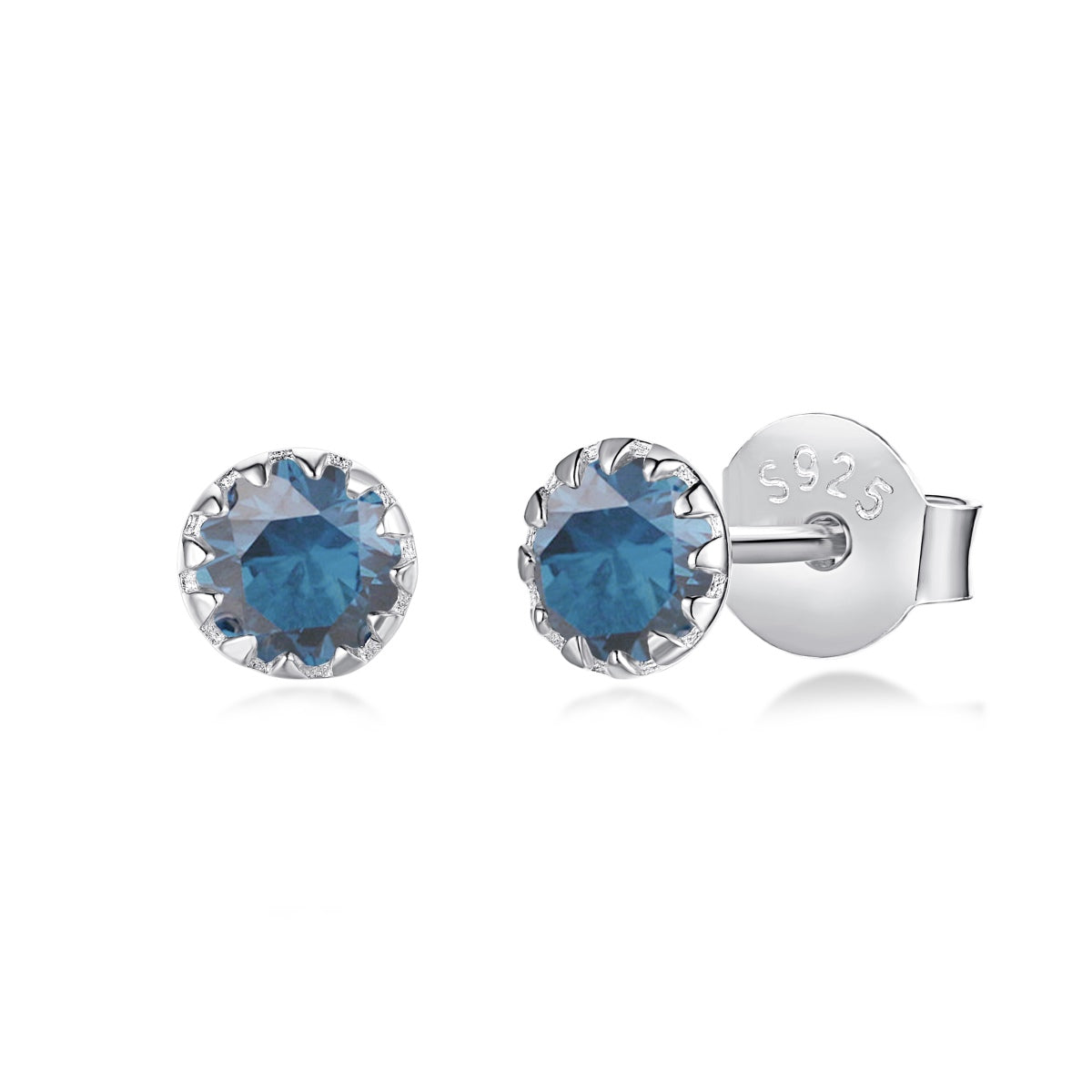 [Luxe Jewelry]Sparkling Colorful Round Shape Earrings