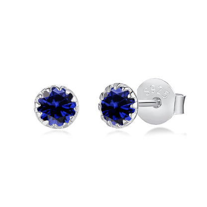[Luxe Jewelry]Sparkling Colorful Round Shape Earrings