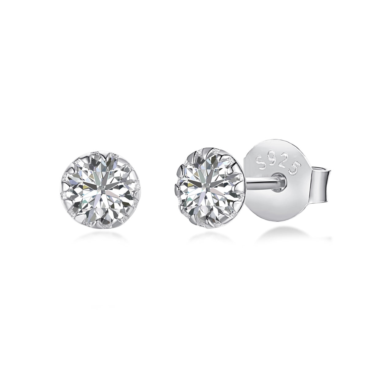 [Luxe Jewelry]Sparkling Colorful Round Shape Earrings
