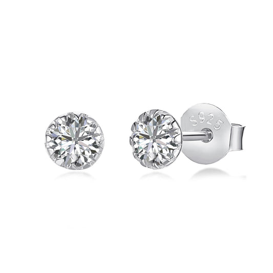 [Luxe Jewelry]Sparkling Colorful Round Shape Earrings