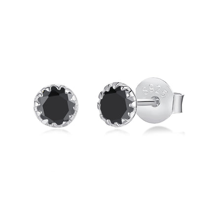 [Luxe Jewelry]Sparkling Colorful Round Shape Earrings