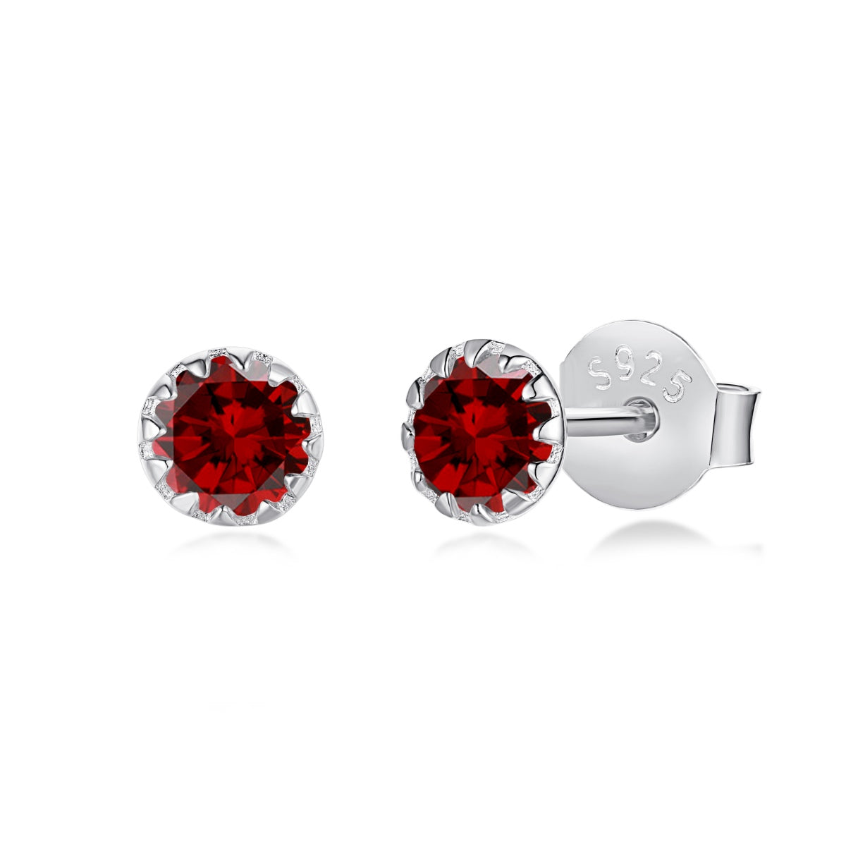 [Luxe Jewelry]Sparkling Colorful Round Shape Earrings