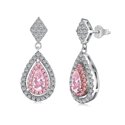 [Luxe Jewelry]Ornate Delicate Water Drop Shape Banquet Earrings