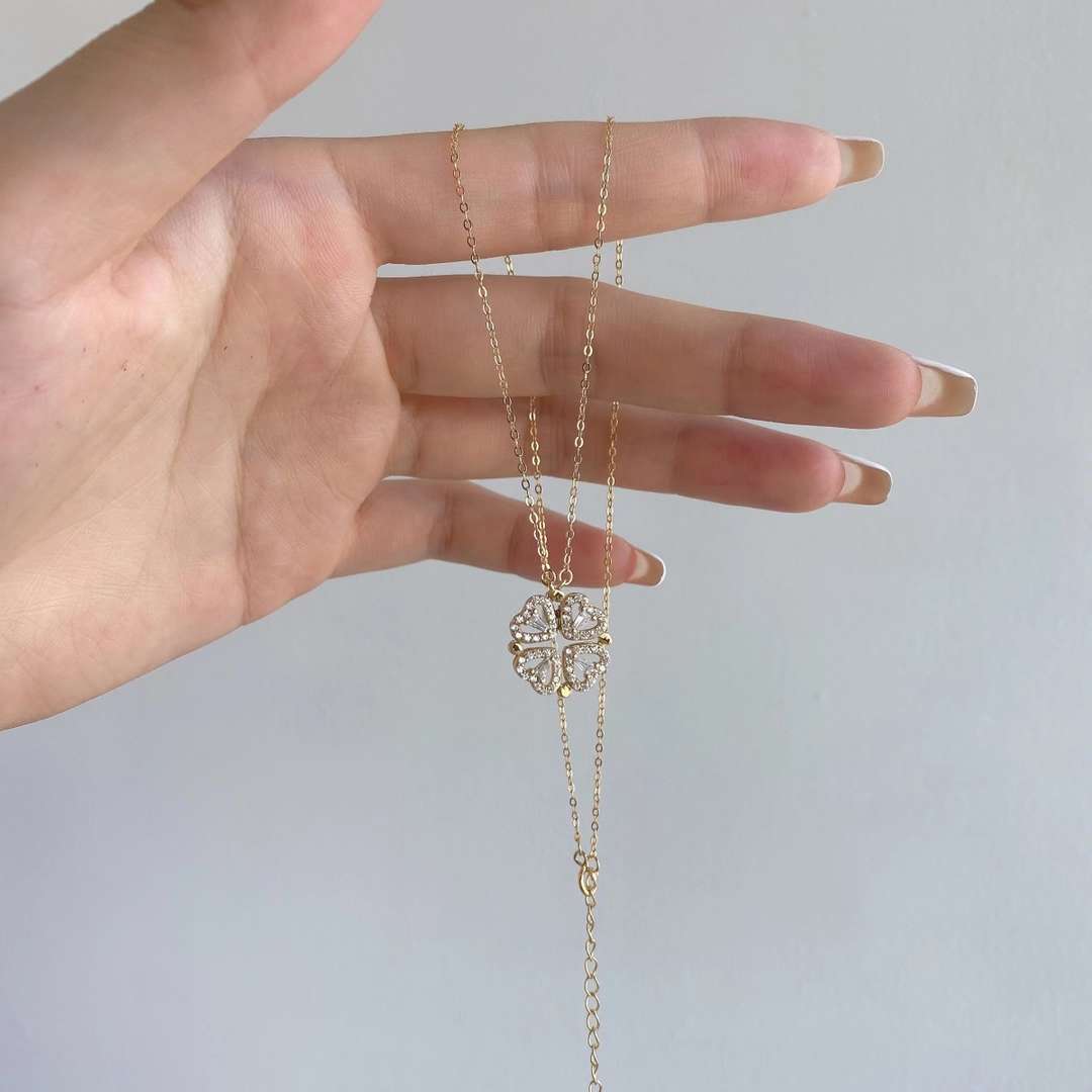 [Luxe Jewelry]Ornate Heart Cut Flower Shape Necklace