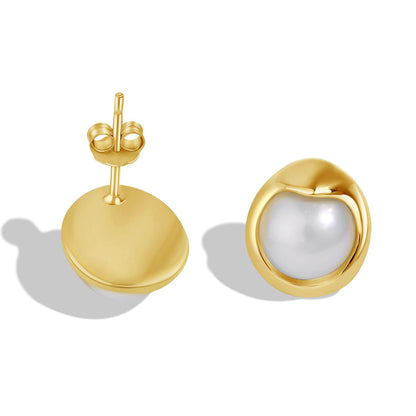 [Luxe Jewelry]Dainty Bread Pearl Earrings