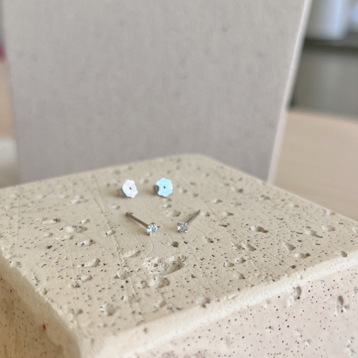 [Luxe Jewelry]Delicate Solitaire Earrings