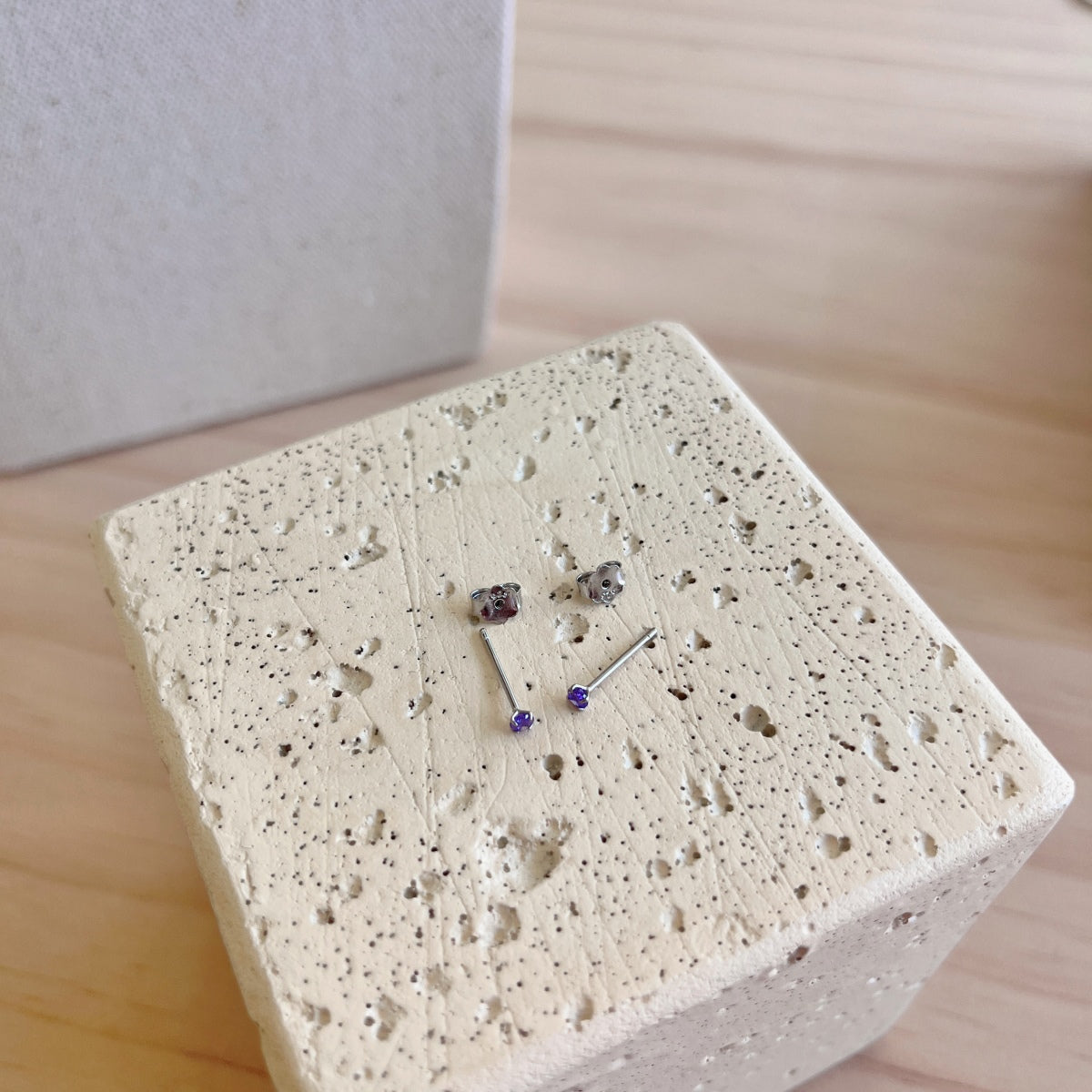 [Luxe Jewelry]Delicate Solitaire Earrings