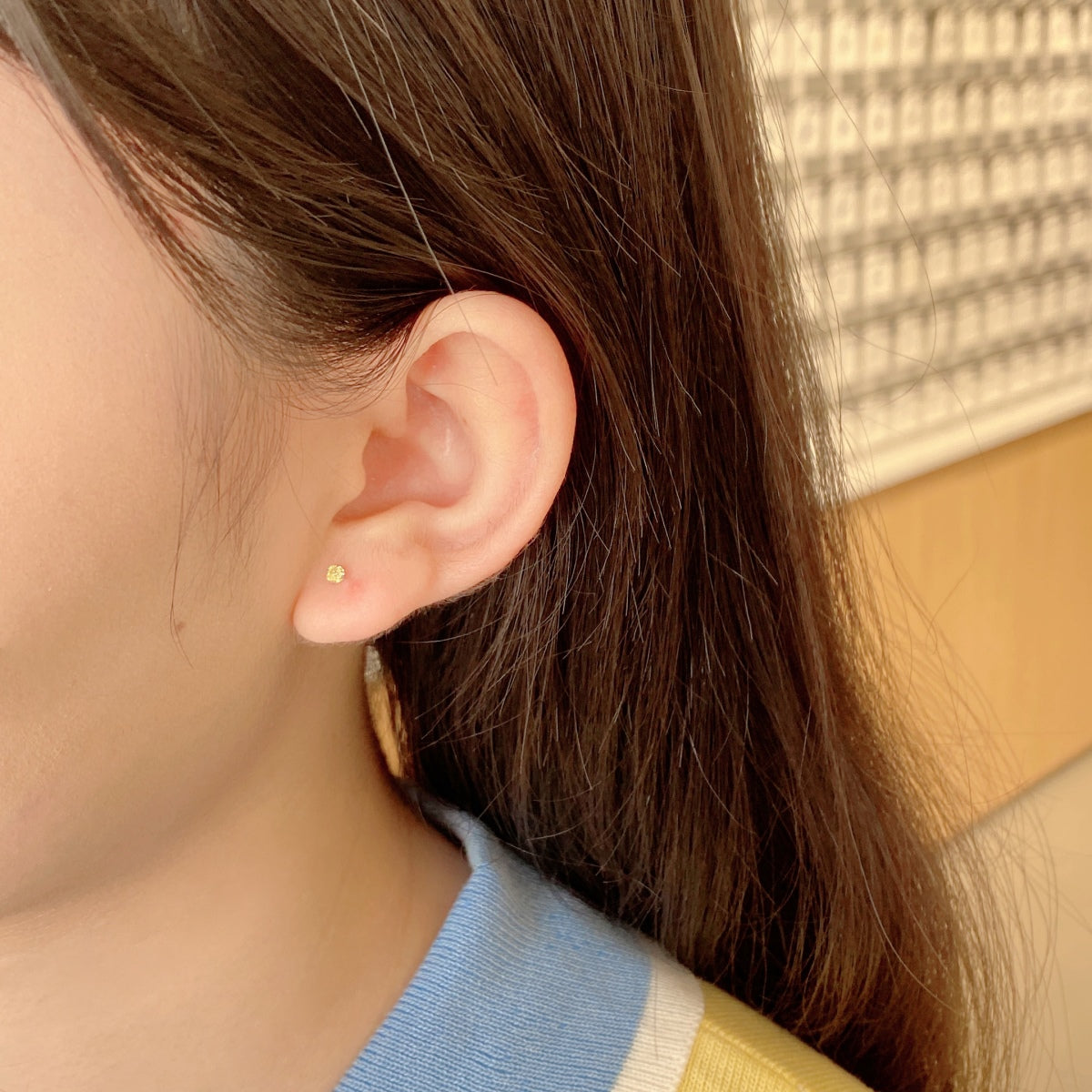 [Luxe Jewelry]Delicate Solitaire Earrings