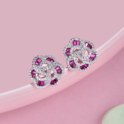[Luxe Jewelry]Exquisite Flower Shape Daily Earrings