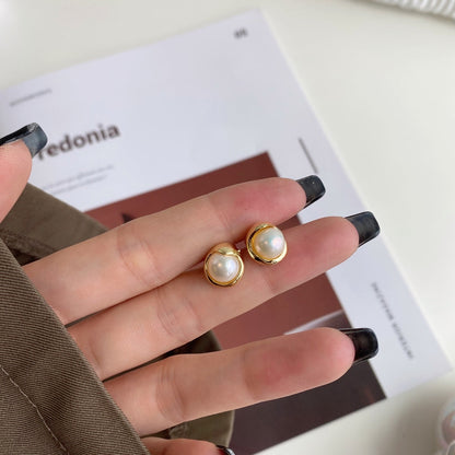 [Luxe Jewelry]Dainty Bread Pearl Earrings